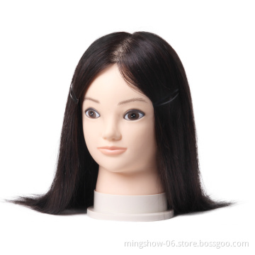 Mannequin head training head 100% human hair doll heads hairdressing